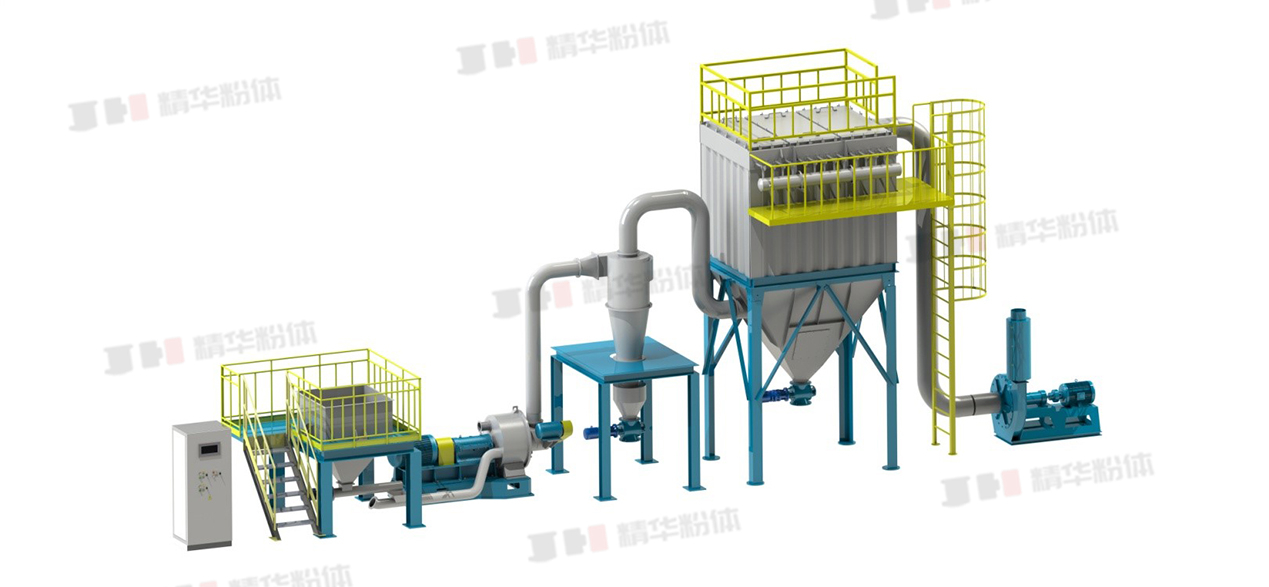 cr系列臥式超微粉沖擊磨工藝流程圖: